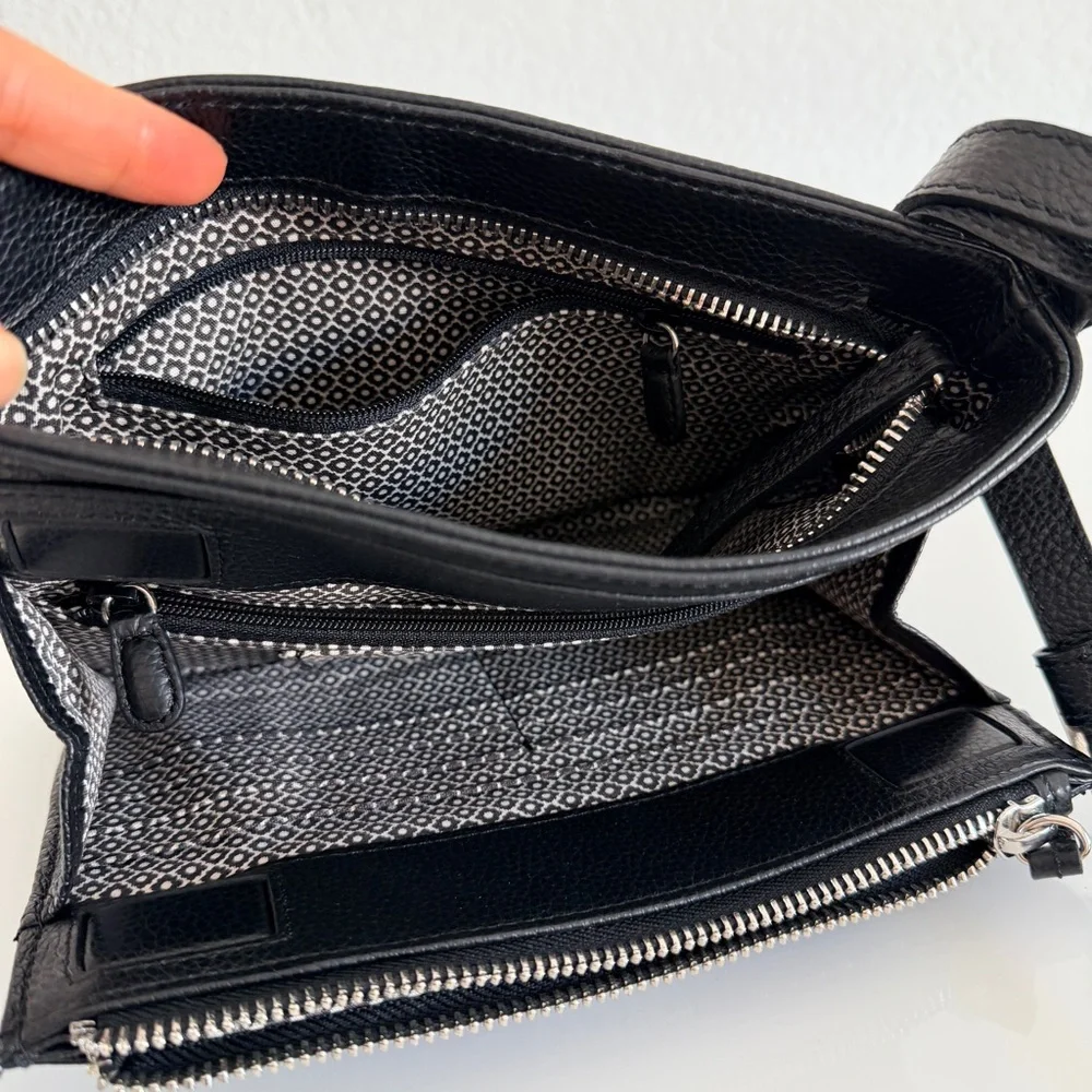 Brighton black Cross Body Organizer bag